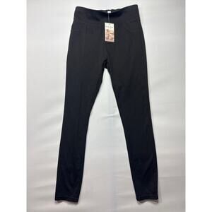 NWT Halara Women's Black Pull On Stretch Leggings - Size L (28x27.5)